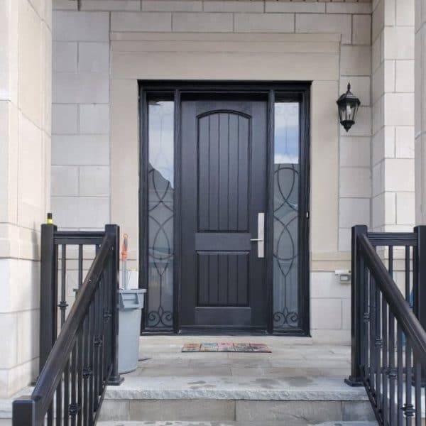 Image depicts a modern entry door installed by VR.