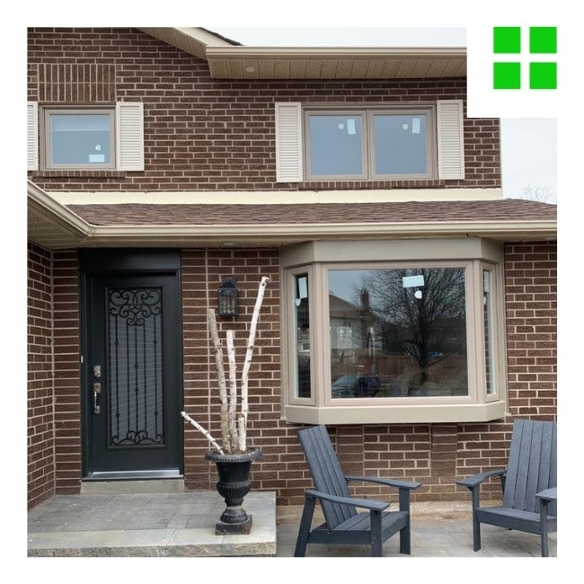 Image depicts a newly installed bay window in a Woodbridge home.