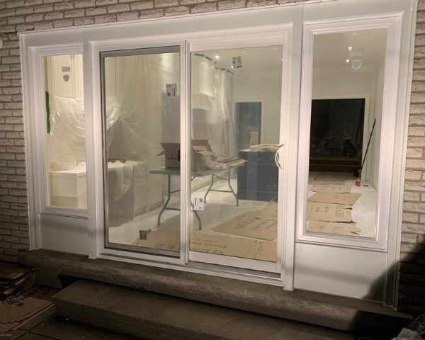 Image depicts new windows and a patio door installed in a Nobleton home.