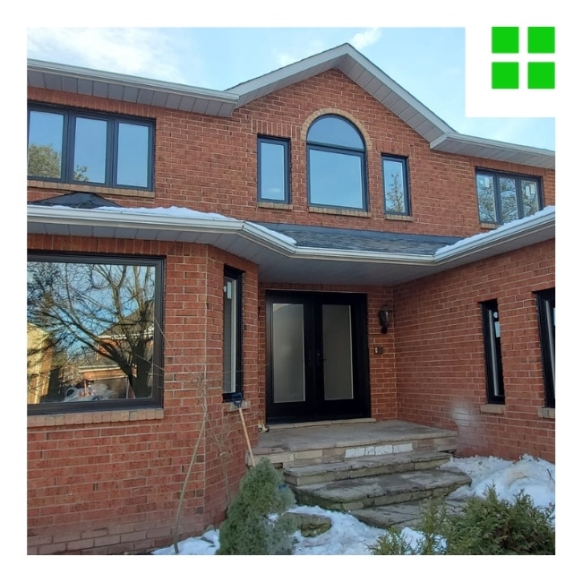 Image depicts the facade of the home from our new windows and doors Oakville project.