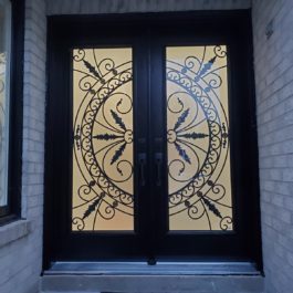 beautiful black double entry door brampton