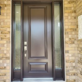 brown fiberglass entry door installation Milton