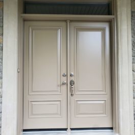 double cream steel entry door richmond hill