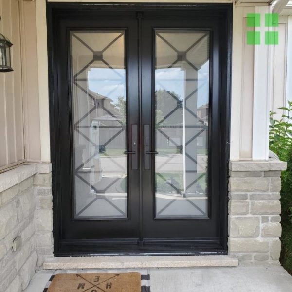 Modern Black Entry Door in Thornhill ☑️ VR Windows And Doors